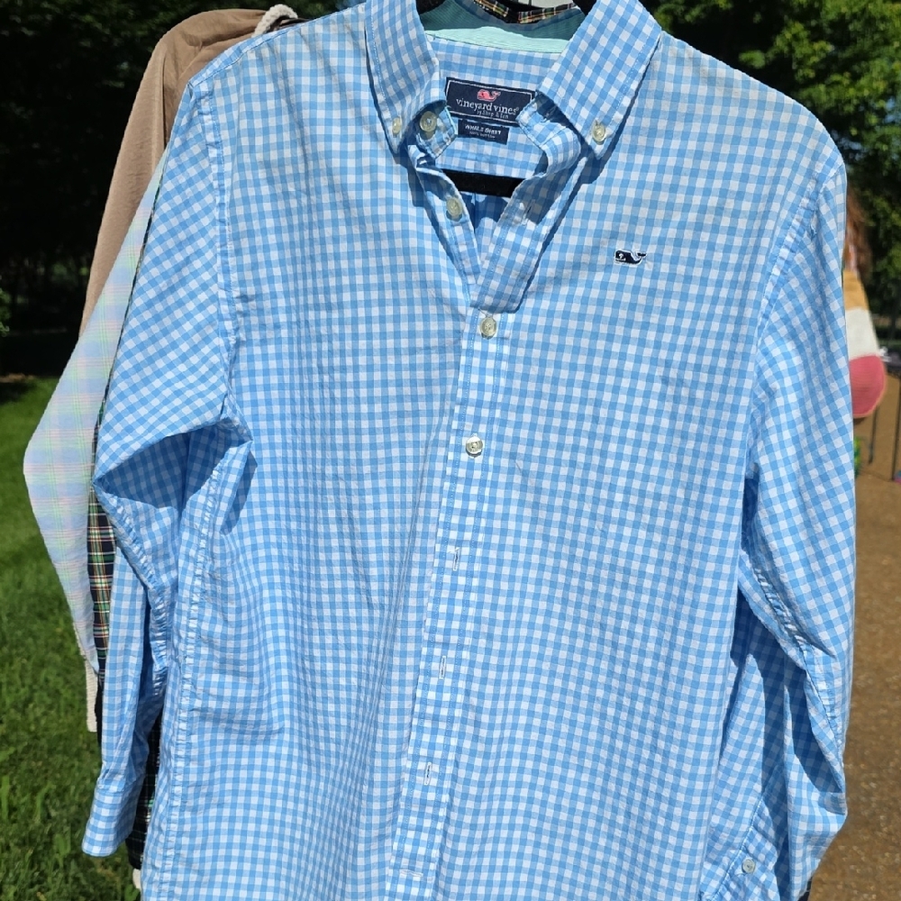 Vineyard Vines Classic Blue Gingham Button Down